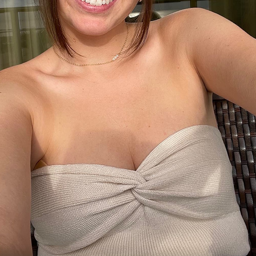 Front twist tube top